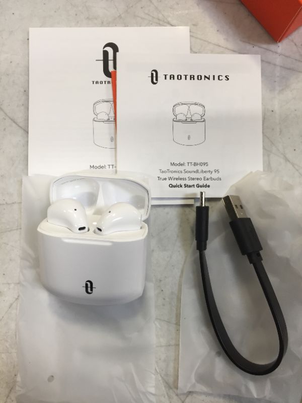 Photo 3 of TAOTRONICS SOUNDLIBERTY 95 TRUE WIRELESS STEREO EARBUDS WHITE