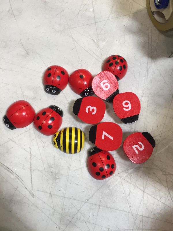 Photo 3 of XIAPIA WOODEN LADY BUGS NUMBERED 10 PCS