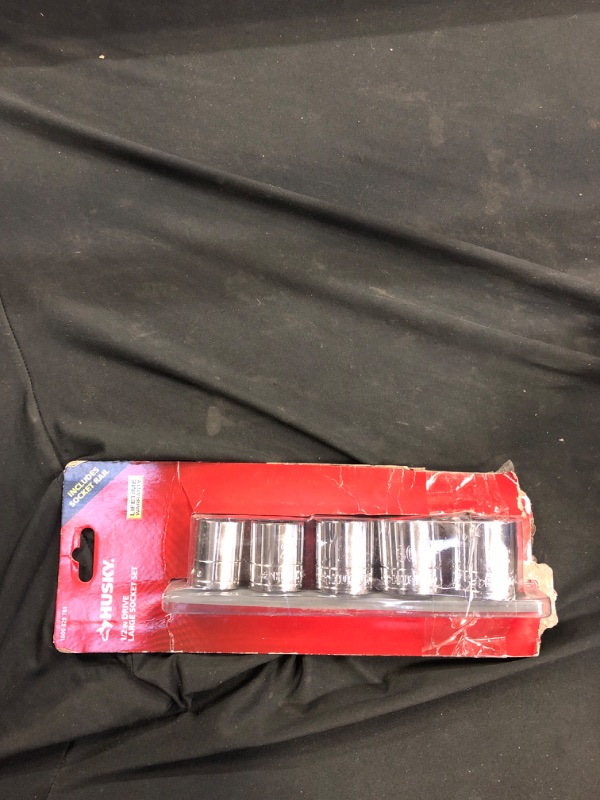 Photo 2 of 1/2 in. Drive SAE Large Socket Set (5-Piece)
