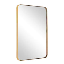 Photo 1 of ANDY STAR® Bathroom Vanity Mirror Modern Rectangular Mirror Rounded Corner Black Framed Mirror Metal Rectangle Wall Mirror
