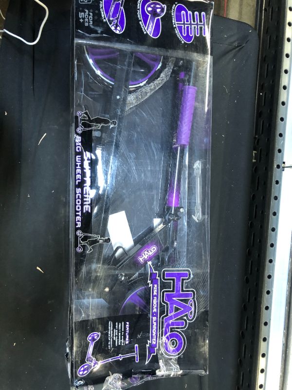 Photo 1 of HALO Rise Above Supreme Big Wheel Scooter - Purple - Designed for All Riders (Unisex)
