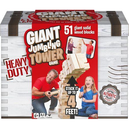 Photo 1 of Giant Jumbling Tower Party Game with 51 Wood Blocks, for Families and Kids Ages 6 and up
