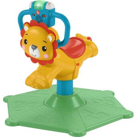 Photo 1 of Fisher-Price Bounce & Spin Lion Stationary Ride-on Learning Toy
