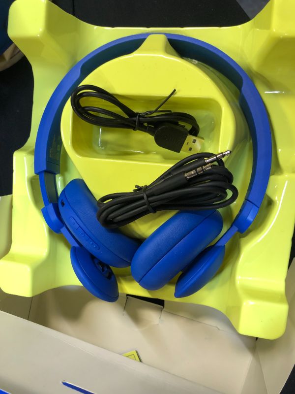 Photo 2 of onn. Bluetooth On-Ear Headphones, Blue
