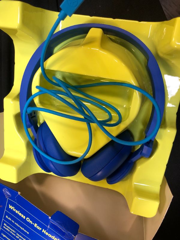 Photo 2 of onn. Bluetooth On-Ear Headphones, Blue
