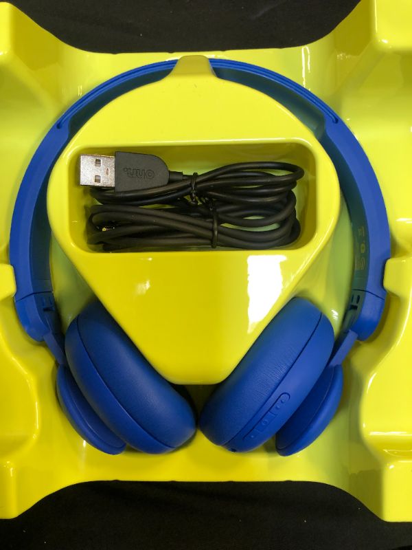 Photo 2 of onn. Bluetooth On-Ear Headphones, Blue
