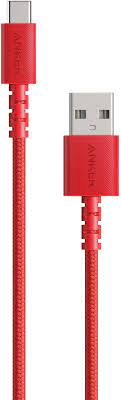 Photo 1 of anker - powerline select+ usb-c to usb-a cable 6-ft - red