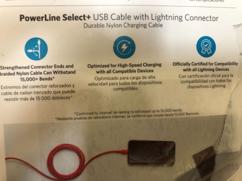 Photo 3 of Anker PowerLine Select+ Lightning Cable Red (6ft)
