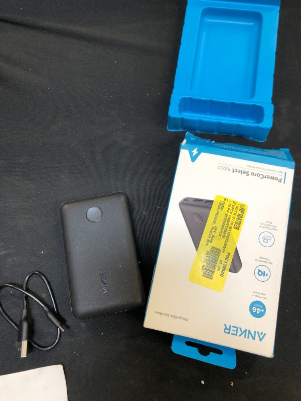 Photo 2 of Anker PowerCore Select 10000 Portable Charger - Black, One of The Smallest and Lightest 10000mAh Power Banks, Ultra-Compact, High-Speed Charging Technology Phone Charger for iPhone, Samsung and More.
