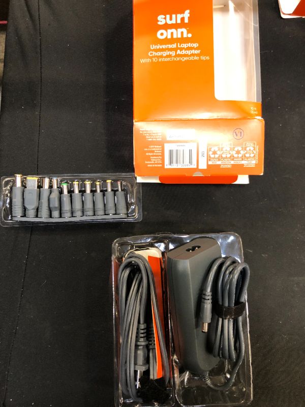 Photo 1 of onn. 90W Universal Laptop Charger with 10 Interchangeable Tips, Total 10 Feet Power Cords, Fits Most Laptops Like HP, Dell, Lenovo, onn.
