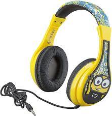 Photo 1 of Minions Headphones for Kids, Wired Headphones for School, Home or Travel, Tangle Free Stereo Headphones with Parental Volume Control, Connect via 3.5mm Jack
