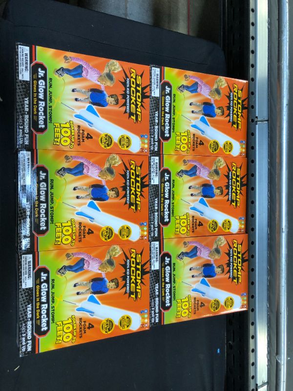 Photo 1 of Stomp Rocket The Original Jr. Glow Rocket Launcher, 4 Foam Rockets and Toy Air Rocket Launcher - Glows in The Dark, STEM Gift for Boys and Girls Ages 3 Years and Up - Great for Year Round Play
bundle of 6