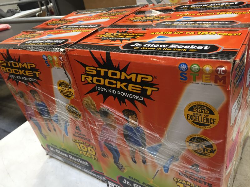Photo 1 of Stomp Rocket The Original Jr. Glow Rocket Launcher, 4 Foam Rockets and Toy Air Rocket Launcher - Glows in The Dark, STEM Gift for Boys and Girls Ages 3 Years and Up - Great for Year Round Play
bundle of 6