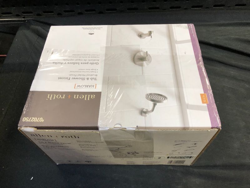 Photo 4 of allen + roth Harlow Brushed Nickel Pvd 1-Handle Bathtub and Shower Faucet with Valve
