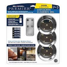 Photo 1 of BELL + HOWELL Bell+Howell 3-Pack 3.54-in Battery Puck Under Cabinet Lights with Remote
