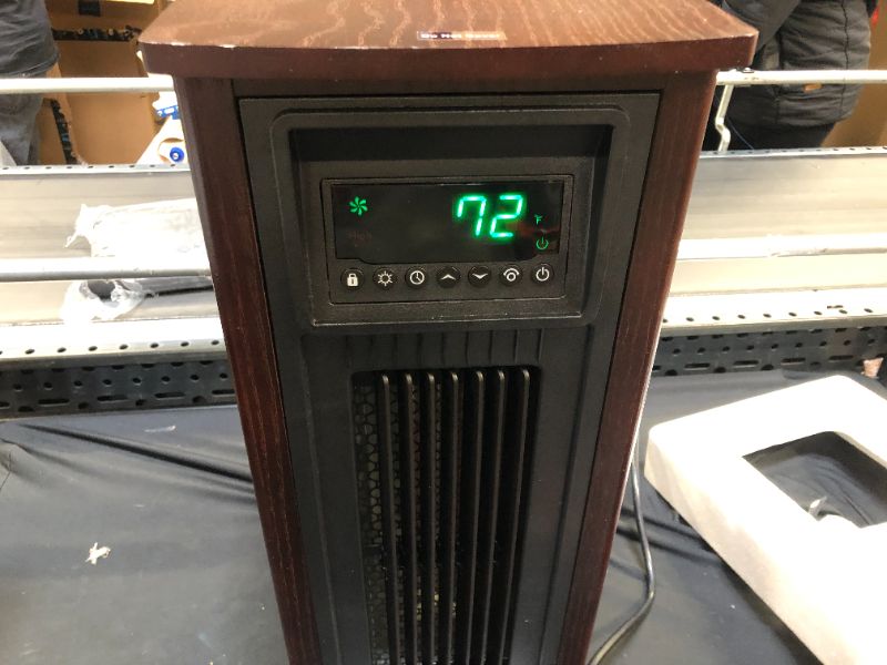 Photo 1 of Lifesmart Infrared Tower Heater with Triple Oversized Infrared Elements, Multiple Comfort Settings, Wood Cabinet and Full Function Remote
