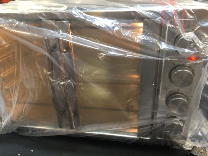 Photo 1 of Elite Gourmet ETO4510BMDouble French Door 4-Control Knobs Countertop Convection Toaster Oven, Bake Broil Toast Rotisserie Keep Warm 14" Pizza Includes 2 Racks
