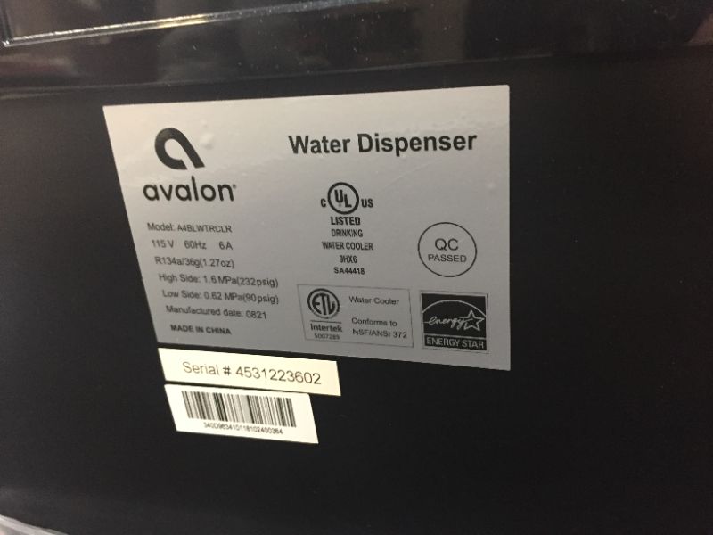 Photo 4 of Avalon Bottom Loading Water Cooler Water Dispenser with BioGuard- 3 Temperature Settings - Hot, Cold & Room Water, Durable Stainless Steel Construction, Anti-Microbial Coating- UL/Energy Star Approved
