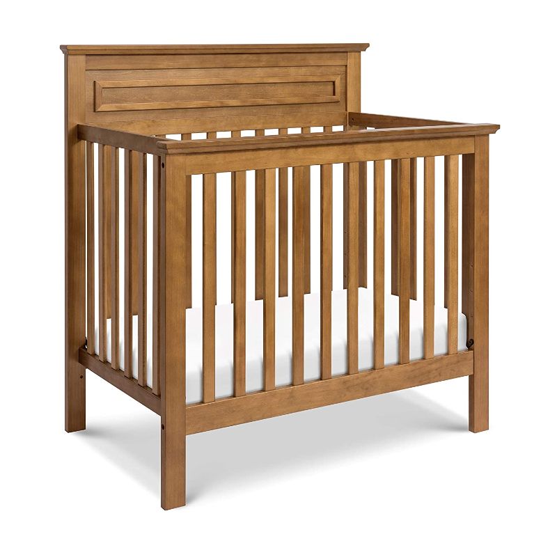 Photo 1 of DaVinci Autumn 4-in-1 Convertible Mini Crib in Chestnut, Greenguard Gold Certified
