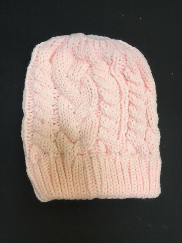 Photo 1 of Unisex Knitted Twist Hat Pink