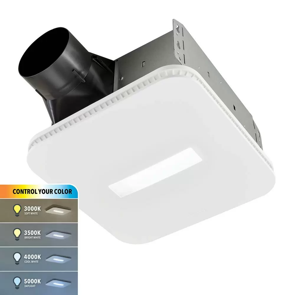 Photo 1 of Broan-NuTone 110 CFM Bathroom Exhaust Fan with CCT LED Light CleanCover Grille,
