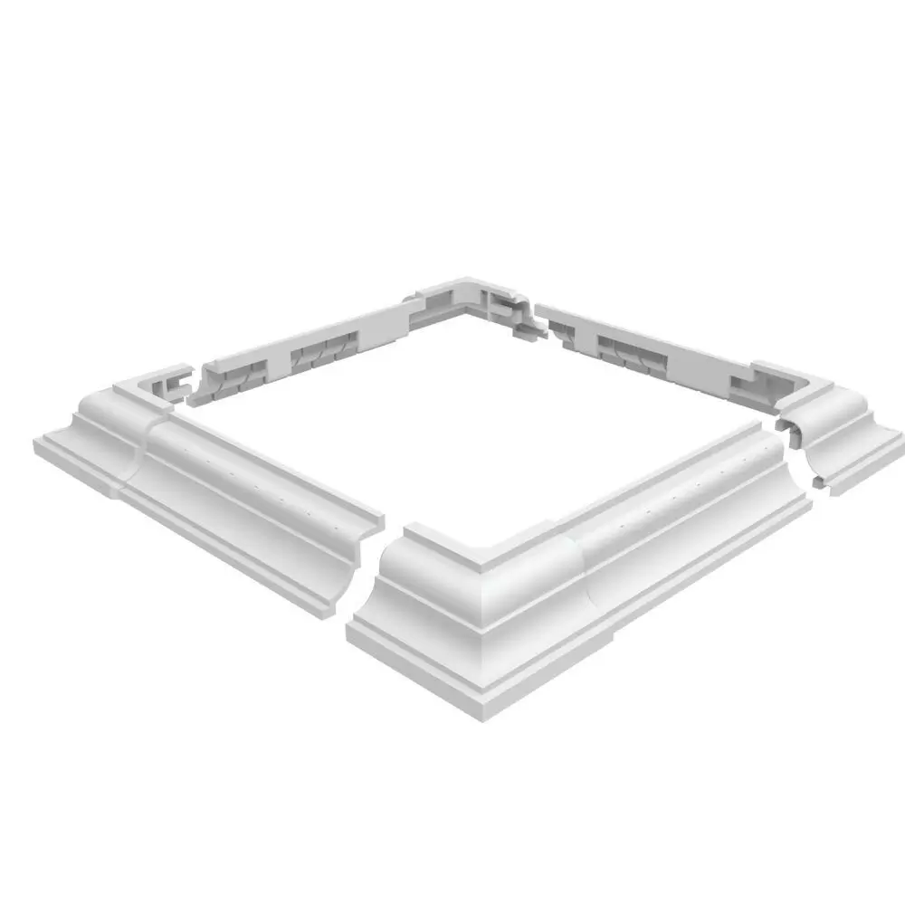 Photo 1 of 5 pack Veranda 4 in. to 6 in. White Vinyl Adjustable Base Trim
