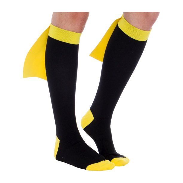 Photo 1 of 10x Superhero Compression Running Socks - Graduated 15-25 mmHg Knee-Hi Caped Fun Socks
Size: L/XL