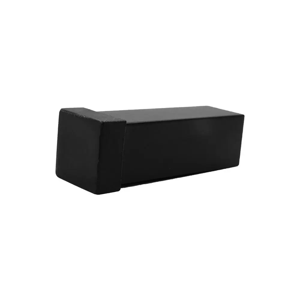 Photo 1 of 2 pack Everbilt Matte Black Squared Solid Doorstop
