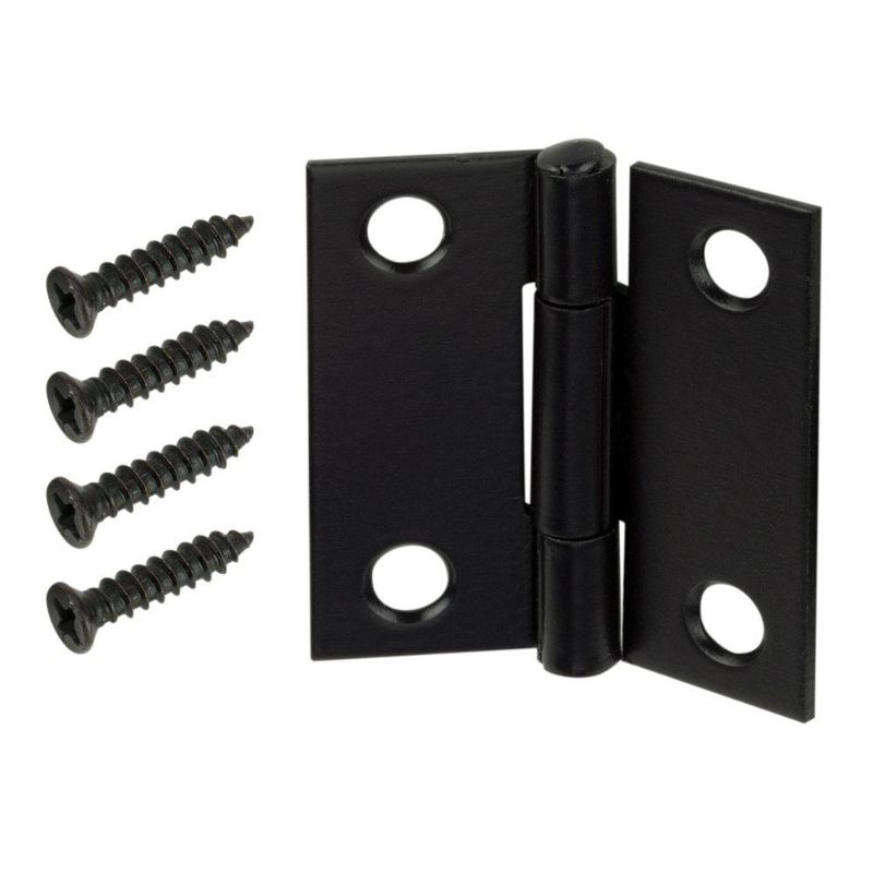 Photo 1 of 6 pack Door Hinges: Hinges 1-1/2 in. Oil-Rubbed Bronze Non-Removable Pin Narrow Utility
