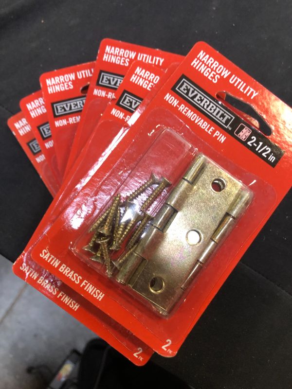 Photo 2 of 7 pack Everbilt Non-removable Pin / Narrow Utility Hinges 2 - 1/2 Inches. 2 Pack
