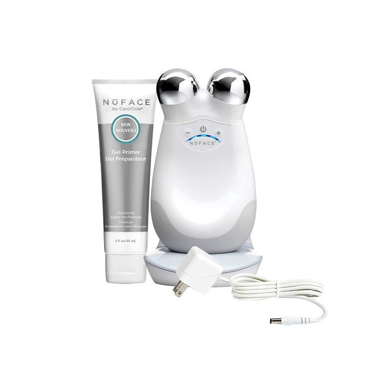 Photo 1 of NuFACE Advanced Facial Toning Kit Trinity Facial Trainer Device + Hydrating LeaveOn Gel Primer Skin Care Device to Lift Contour Tone Skin + Reduce Look of Wrinkles AtHome System, White
