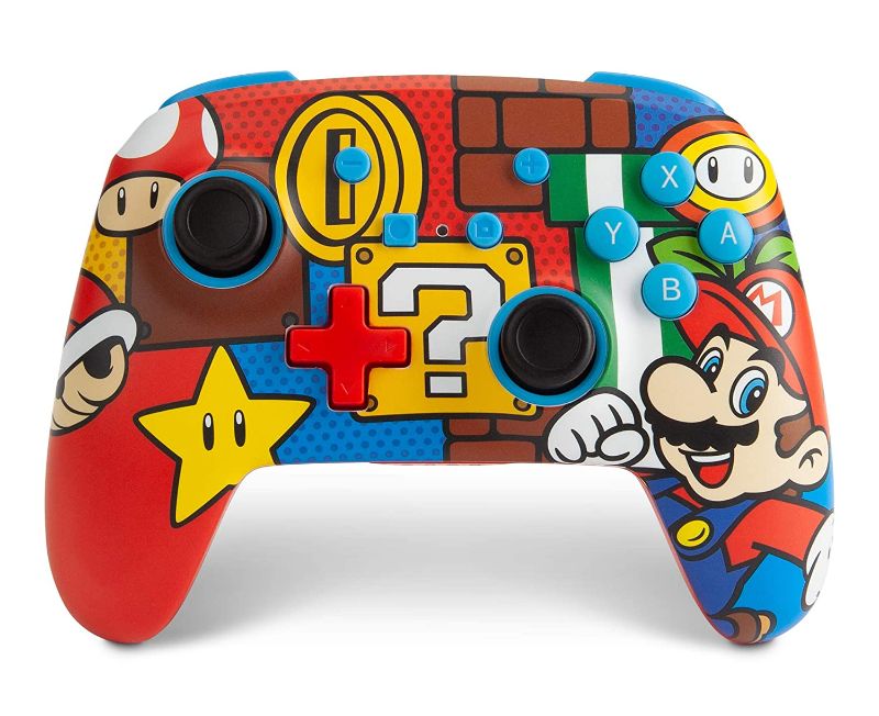 Photo 1 of PowerA Enhanced Wireless Controller for Nintendo Switch - Mario Pop (Only at Amazon)