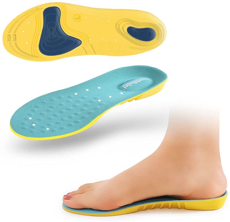 Photo 1 of  Memory Foam Athletic Insoles with Shock Absorption for Low Arch Support and Comfort for Active Running Shoes Sports Insoles