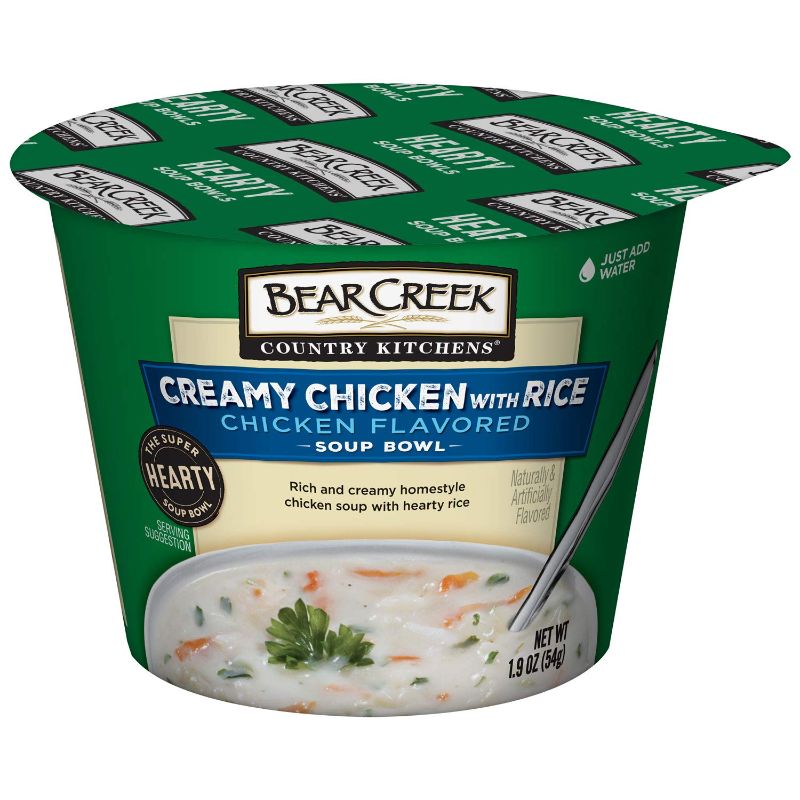 Photo 1 of (6 Pack) Bear Creek Country Kitchens Creamy Chicken with Rice Hearty Soup Bowl, 1.9 oz---BEST BY JUN 15 2022---
