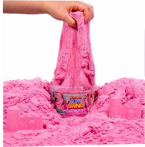 Photo 1 of By Horizon Group Usa, 1.5 Lbs Of Stretchable, Expandable, Moldable, Non Stick, Slimy Play Sand In A Reusable Bucket, Pink- A Kinetic Sensory Activity
