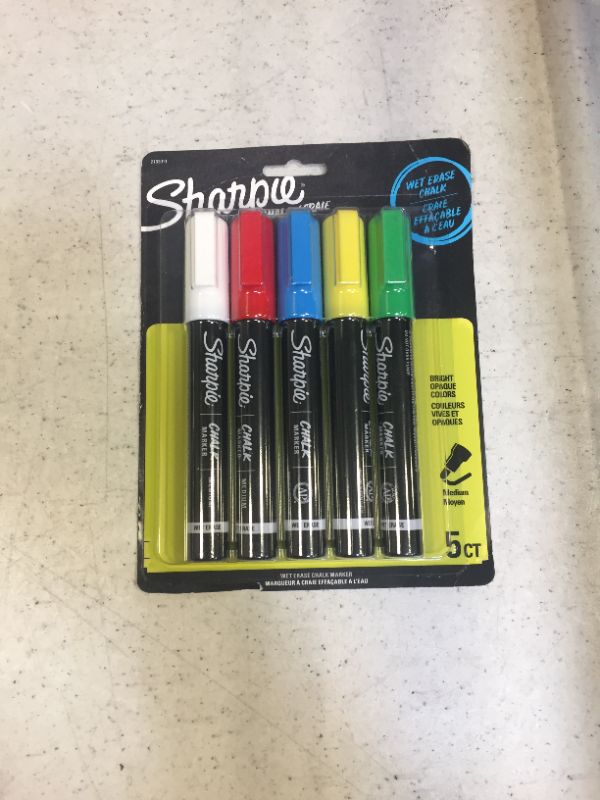 Photo 1 of Sharpie 5pk Wet Erase Chalk Markers Medium Point

