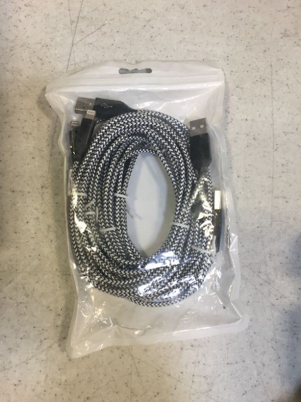 Photo 1 of 2 PACK NYLON BRAIDED USB CHARGING CABLES FOR IPHONES-UNKNOWN LENGTH