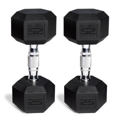 Photo 1 of CAP Barbell Coated Hex Dumbbells, Set of 2, 25 Lbs.