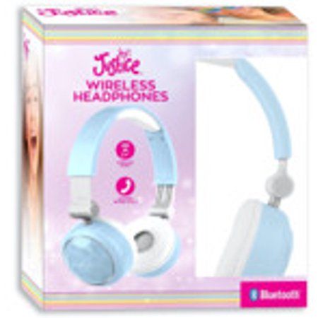 Photo 1 of Justice Glitter Bluetooth Headphones- Comfortable Ear Cups, Great Sound, with Mic for Calls- Light Blue
