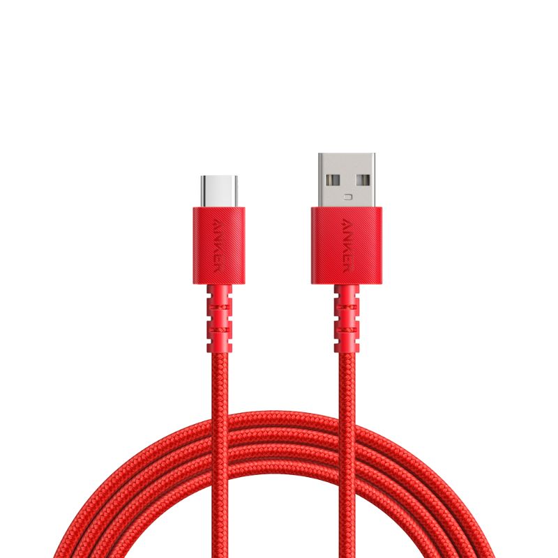 Photo 1 of Anker - PowerLine Select+ USB-C to USB-a Cable 6-ft - Red
