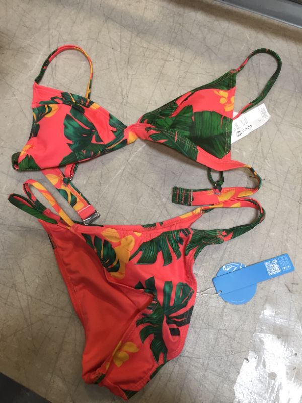 Photo 1 of cupshe womens bathing suit size small floral print 
