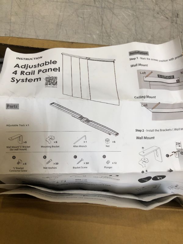 Photo 1 of ADJUSTABLE 4 RAIL PANEL SYSTEM 