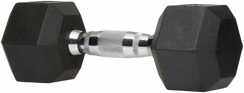 Photo 1 of AmazonBasics Rubber Encased Hex Dumbbell Single Weight - 30 Pounds
