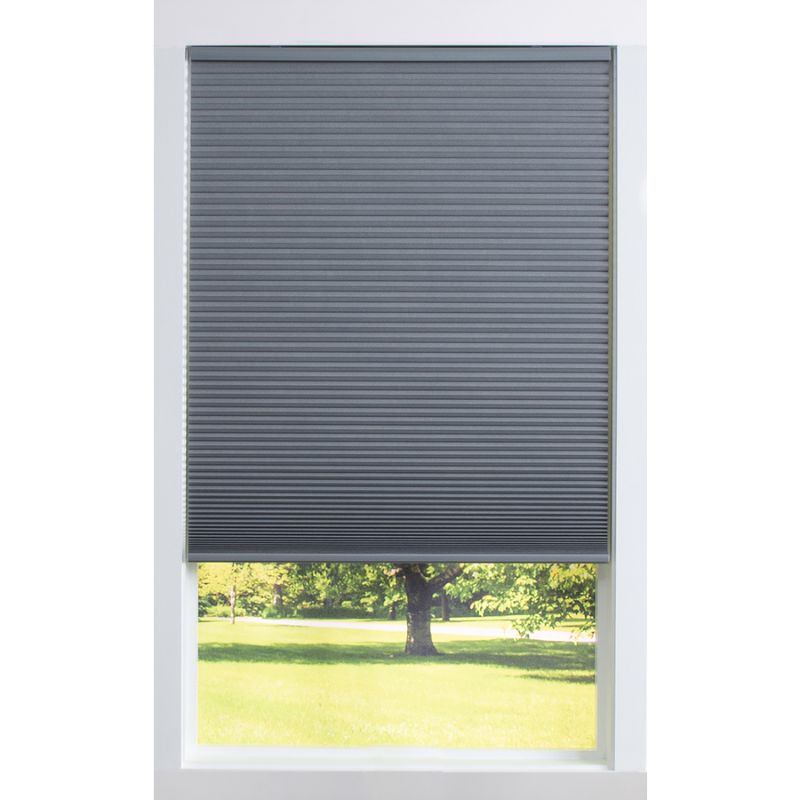 Photo 1 of allen + roth 47-in x 64-in Gray Blackout Cordless Cellular Shade Polyester | 78735
