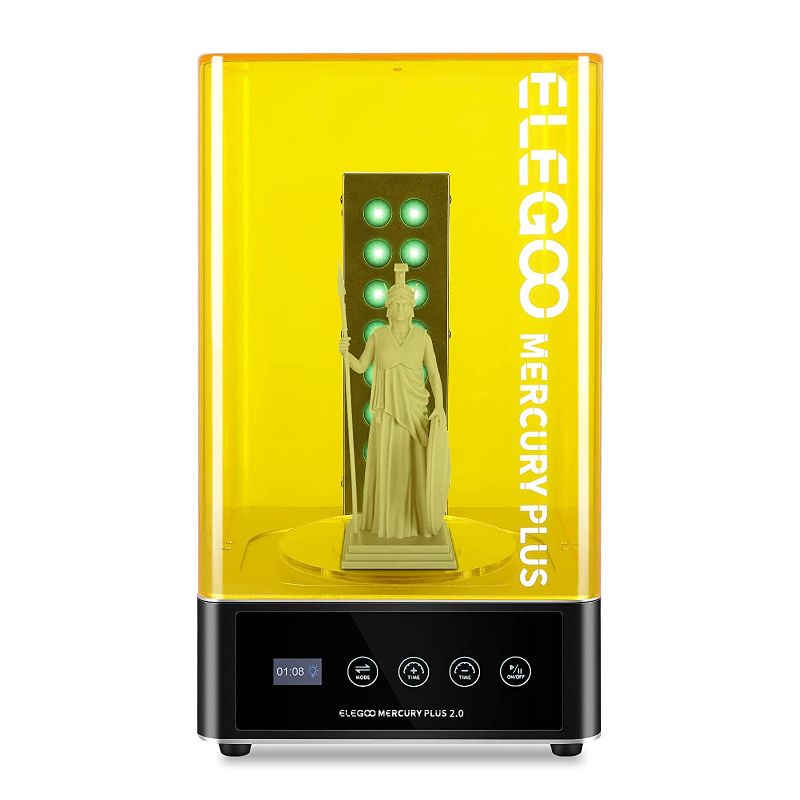 Photo 1 of ELEGOO Mercury Plus 2.0 Large Wash and Cure Machine for LCD/SLA/DLP 3D Printing Models Cure Box with Rotary Curing Turntable and Washing Bucket
