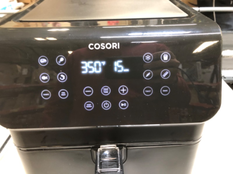 Photo 2 of COSORI Air Fryer Oven Combo 5.8QT Max Xl Large Cooker (Cookbook with 100 Recipes), Upgrade Customizable 10 Presets to Set your Preferred Cooking Results, Nonstick and Dishwasher-Safe Basket, Black
