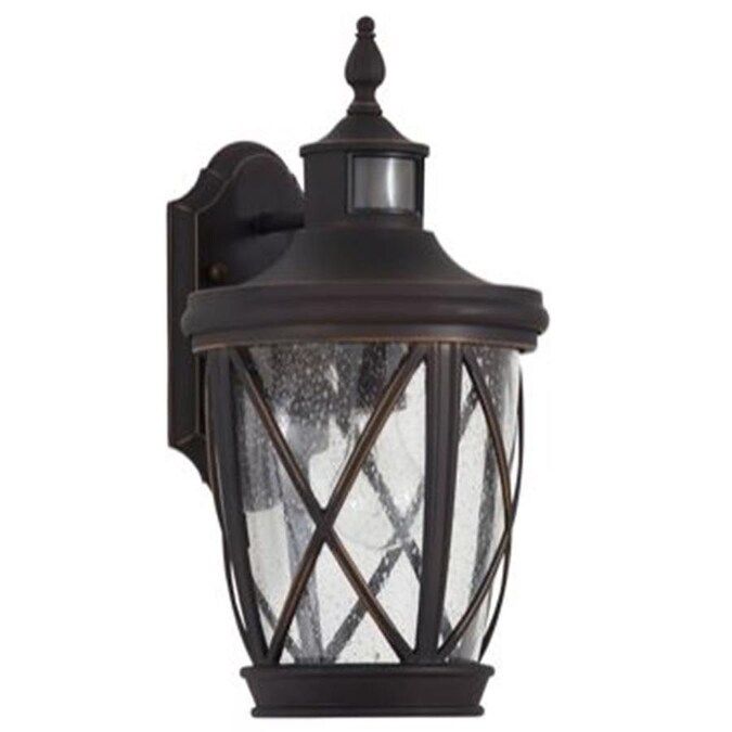 Photo 4 of allen + roth Castine 19.5-in Bronze Traditional Light Post Lantern
