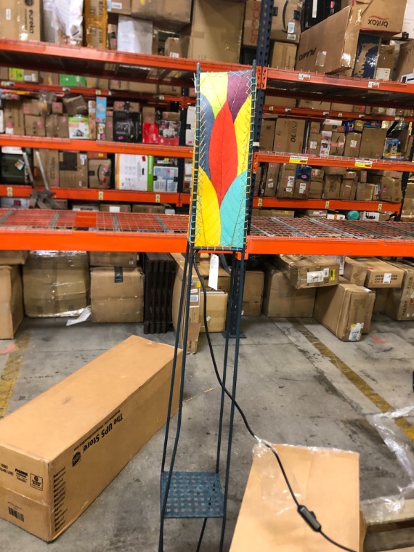 Photo 1 of 6 foot tall multi colored leaf lighting fixture 