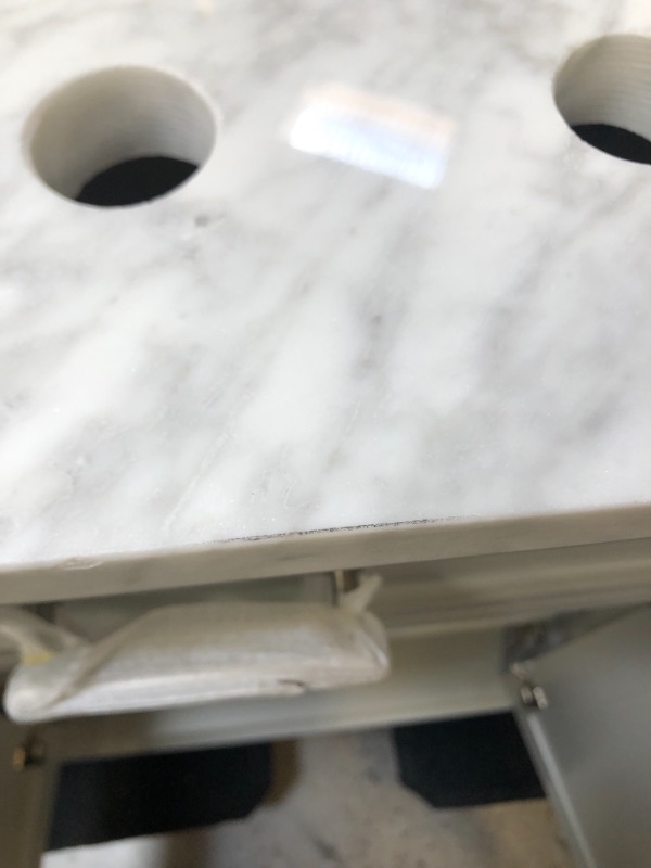 Photo 5 of allen + roth Roveland 48-in Light Gray Undermount Single Sink Bathroom Vanity with Natural Carrara Marble Top