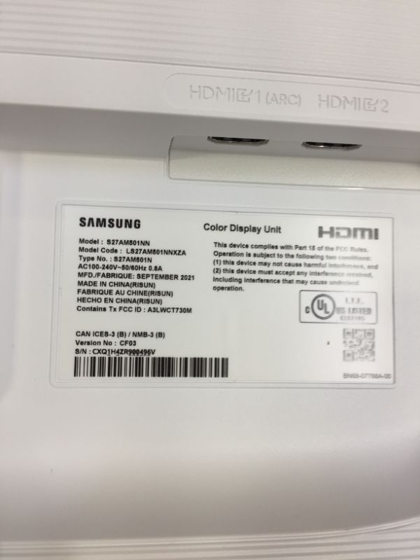 Photo 4 of SAMSUNG 27" Class White Casing FHD Screen/Speakers/Tilt R/C/Tizen OS
